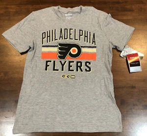 Youth Boy's Reebok NHL Philadelphia Flyers Gray Tee T-Shirt Size Medium M 10-12 - Picture 1 of 6