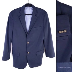 Tommy Hilfiger Boys Blazer Sport Coat Navy Blue Size 14 EUC - Picture 1 of 13
