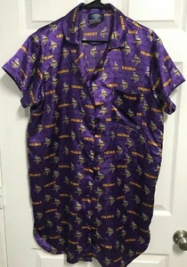 Pigiama donna MINNESOTA VIKINGS viola manica corta con bottoni XL Concepts - Foto 1 di 2