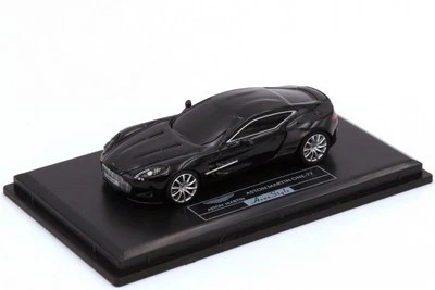 1/87 Aston Martin One-77 Black 2016 Diecast Model Car by Frontiart FHO-07 - Image 1 of 4