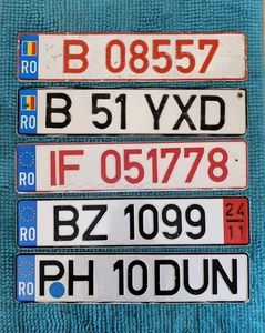 Collection Lot 5 pcs ROMANIA LICENSE PLATE This plates is 3 plus years expired - Picture 1 of 7