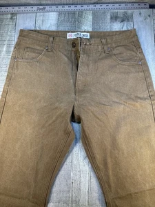 Pantalones de mezclilla Noiz Jeans para hombre 36x32 marrón calce recto ropa de trabajo estilo carpintero - Imagen 1 de 4