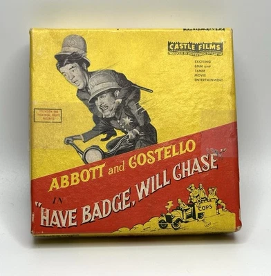 Castle Films Abbott and Costello in 'Have Badge Will Chase"  8mm film No. 850 - Image 1 of 4