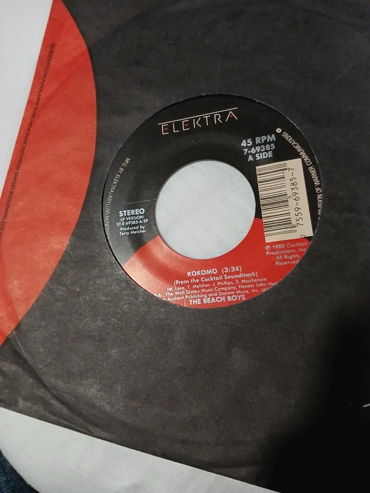 45 RPM beach boys record FREE SHIP IN U S - Image 1 of 1