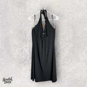 Attention Halter Dress Large Women's Black Summer Casual Elegant Party Outfit - Picture 1 of 3