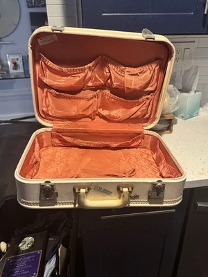 复古 Travel Joy 行李箱 可靠行李箱 Kayla 设计 – 橙色缎面 Int — 第 1/4 张图片