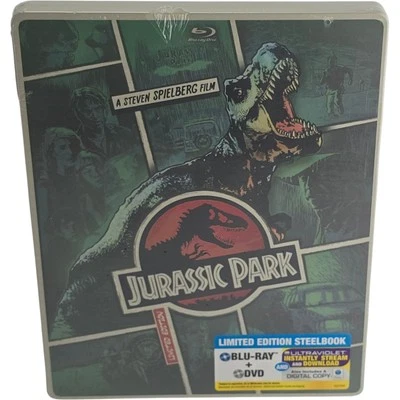 Jurassic Park 1993 SteelBook Blu-ray + DVD Limitada Steven Spielberg 2013 Libre - Imagen 1 de 4