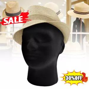 Practical Model Hat Wig Glasses Male Foam Mannequin Head Display Stand Rack - Picture 1 of 10