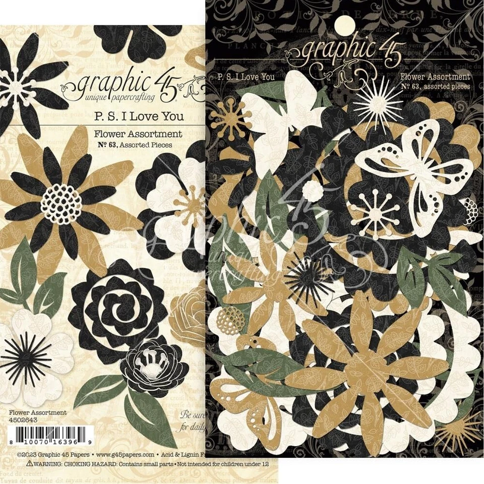 GRÁFICO 45 ~ PS TE AMO ~ Surtido de flores ~ 63 piezas Foto 1 de 1