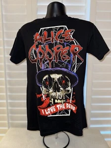 ALICE COOPER I Love the Dead Tour 2018 T-Shirt Black Sz Adult Medium New - Picture 1 of 3