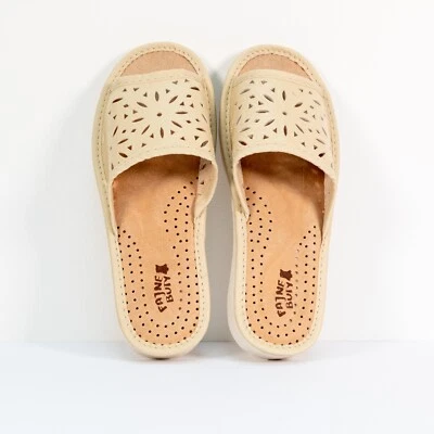 Mujeres Damas Zapatillas Patrón Floral Hogar Zapatos Cuero Polskie Kapcie Stock Reino Unido Foto 1 de 4