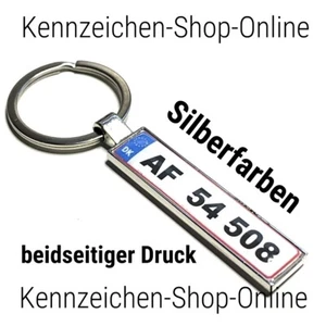 Dänemark (Variante 1) Schlüsselanhänger Silber Autokennzeichen Kennzeichen - Bild 1 von 2