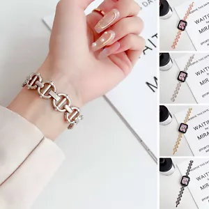 Per Apple iWatch Cinturino Ultra Serie 10 9 8 7 SE 6 Cinturino Donna Catena Braccialetto - Foto 1 di 12