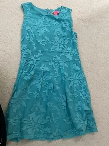 Monsoon blue/green lace skater dress - Uk 10, Lovely on! - Picture 1 of 4