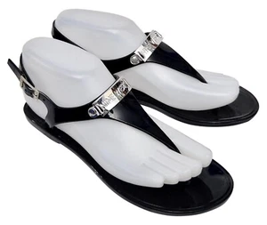 NINE WEST Jasmine Black Jelly Rubber Synthetic Womens Sandals Shoes EU 36 UK 3 - Picture 1 of 7
