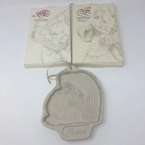 3 Longaberger Pottery Angel Series Cookie Molds + Recipes, Peace, Hope, Joy - Picture 1 of 6