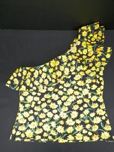 Anthropologie Maeve Women's One Shoulder Flower Ruffled Top Size XS Floral - Picture 1 of 5