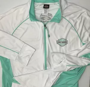 Harley Davidson Track Jacket HD Manitowoc WI Full Zip Sweatshirt Women Sz 2X - Picture 1 of 9
