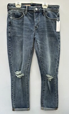 Anthropologie 牛仔裤全新带标签 Pilcro 27 修身男友新款中号水洗牛仔短 — 第 1/4 张图片