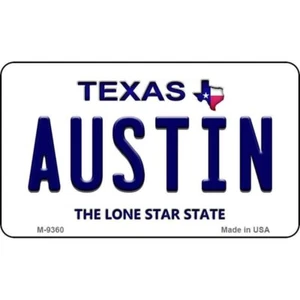 Austin Texas Novelty Metal Magnet Fridge Refrigerator Home Kitchen Decoration - Picture 1 of 1
