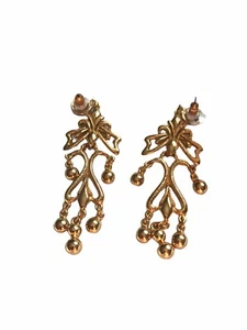 Ben-Amun Joyería Helen of Troy Gold Drop Dangle Post Aretes - Imagen 1 de 11