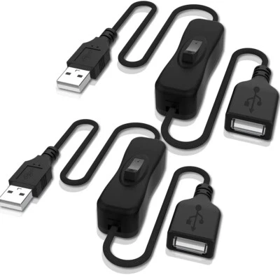 2 pz. Cavo prolunga USB con interruttore di accensione/spegnimento 1 m - Immagine 1 di 4