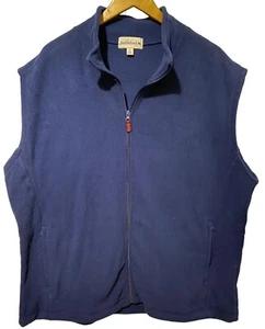 Saddlebred xl new navy mens fleece vest zip up Belk - Picture 1 of 8