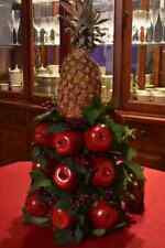TALL Vintage Colonial Williamsburg style Wood Pineapple / Apple Cone Centerpiece