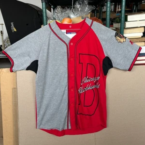 Vintage 90’s Starter Chicago Blackhawks Men's Medium Button Up Jersey NHL - Picture 1 of 19