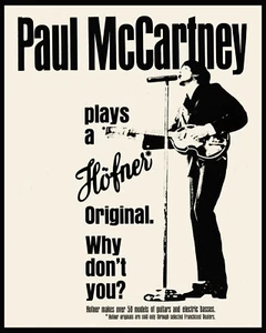 Paul McCartney - Wall Art Poster of Höfner Guitar Promo Poster - 8x10 Photo - Picture 1 of 1