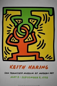 Original Keith Haring Museum of Modern Art, San Francisco Exhibition Poster - Picture 1 of 1