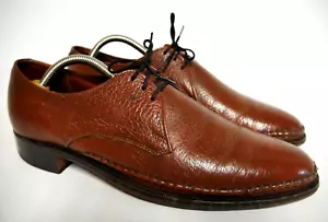 VNT Dack's Prairie Oxhide Hand Sewn Vamps Brown Derby Shoes Size 8.5C Bespoke - Picture 1 of 23