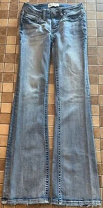 Women's BKE Stella Jeans Size 24 Blue Denim Bootcut Low Rise - Picture 1 of 4
