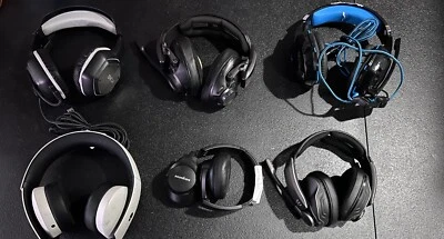 As-is Gaming Headphones Lot EPOS SENNHEISER GSP 670M GSP 370 Alienware aw310h - Image 1 of 2