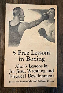 Vintage c1920s Marshall Stillman Boxing Training Booklet, Jiu Jitsu & Wrestling - Picture 1 of 7