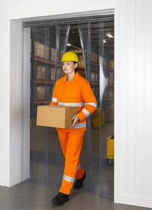 PVC Streifen Vorhang/Lager/Fabrik/Metzger Tür Kit - 3,5 m (B) x 2,75 m (d) - Bild 1 von 4