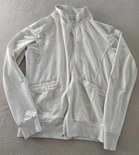 OFF WHITE Bomber giacca donna piccolo bianco sporco full zip finto collo maniche lunghe tasche