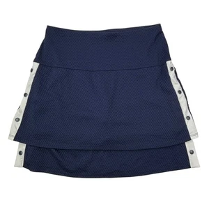 Lucky In Love Tiered Athletic Skirt Women's Medium 8-10 Tennis Golf Navy Blue - Picture 1 of 22