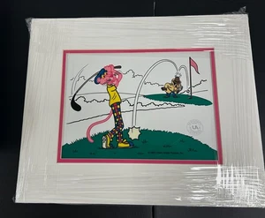 Friz Freleng "Pink Panther Golf" Sericel: 11x8 Overall: 17x14 - Picture 1 of 2