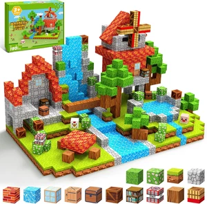 Costruzioni Magnetiche per Bambini 150 Pezzi 2CM, Cubi Magnetici per Bambini Con - Foto 1 di 12