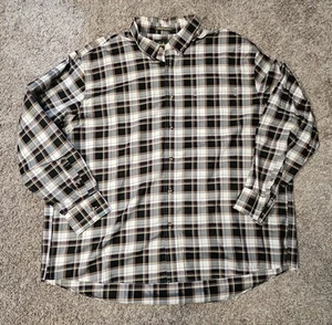 Cabelas Shirt Men Size 3XL Wrinkle Free Long Sleeve Button Up Plaid Maroon Black - Picture 1 of 6