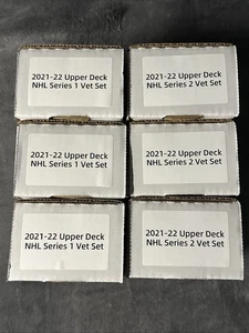 [Lot of 6] 2021-22 Upper Deck Hockey Series 1 #1-200 & Series 2 #251-450 VET Set - Picture 1 of 2
