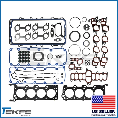 Fits 97-99 Ford E150 E250 E350 Econoline F150 Lincoln 5.4L SOHC Full Gasket Set Foto 1 de 4