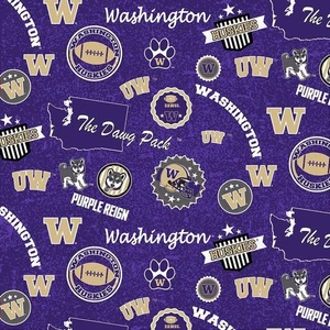 Seattle  sports packed 1/4 yard, use now or add to stash, fun, the dawg pack - Picture 1 of 1