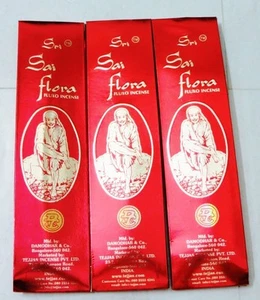 12 pack xSRI SAI FLORA Fluxo Incense 25g Masala Temple Amber Wood Frankincence - Picture 1 of 3