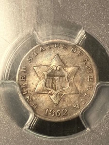 1852 XF45 Three Cent Silver PCGS 29150369 - Picture 1 of 4