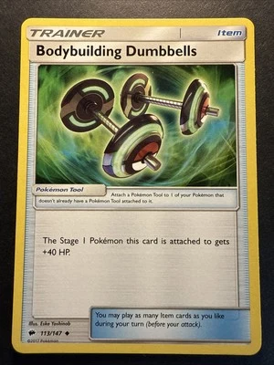Pokemon TCG Burning Shadows LP Bodybuilding Dumbbells 113/147 - Image 1 of 2