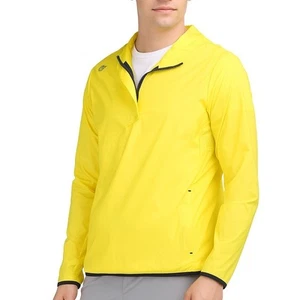 NEW Greyson Newago Pac Lite Pullover Rain Golf Jacket Yellow Mens L MSRP $198 - Picture 1 of 4