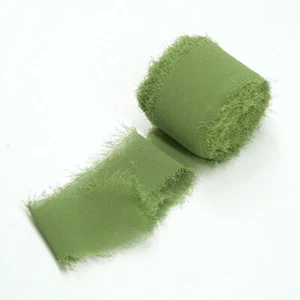 Shredded Frayed Ribbon Chiffon Size 5 (1.5 "× 5y) Bandage Wedding Manual 3.8cm - Picture 1 of 31