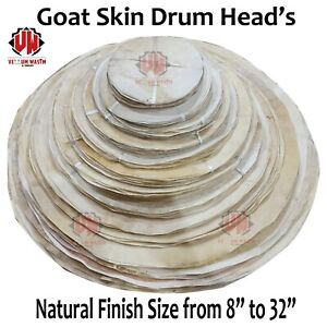 Lot of 10-Pieces Natural Goat Skins Size From 8  to  22 inch, All Kind of Drums.